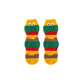 Gift Box Set Women Crew Socks Fun Burger Series Fuzzy Thick Warm Soft Socks